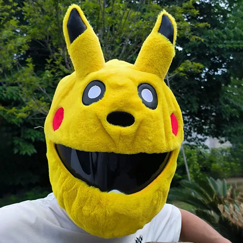 Pink Plush Bunny Helmet Cover
