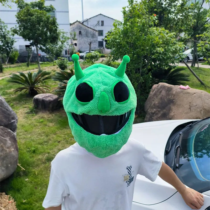 Pink Plush Bunny Helmet Cover