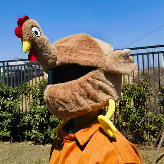 Plush Chicken Helmet Cover