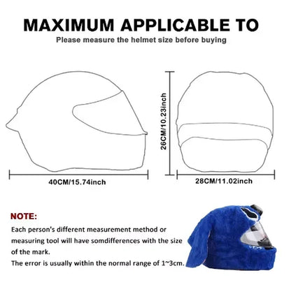 White Plush Lop Helmet Cover