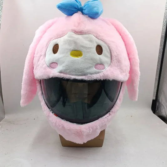 Pink Plush Lop (Bunny) Helmet Cover