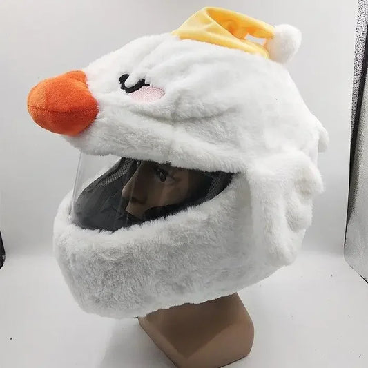 Plush Swan Helmet Cover
