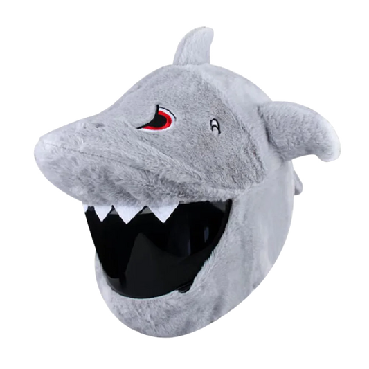 Gray Shark Plush Helmet Cover